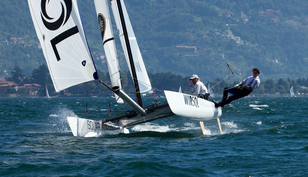 Tornado Mixed Sailing Nahid and Roland downwind &copy; Martina Barnetova